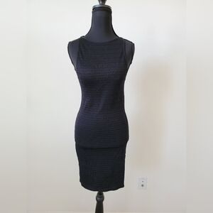 Cotton On Black Ribbed High Neck Tank Mini Dress
